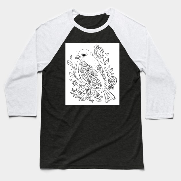 Little Bird Baseball T-Shirt by gaea